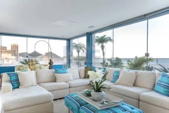 Imagem Cobertura à venda na Atlântica, 1.032m2, 5quartos, 3vgas, Frontal Mar.