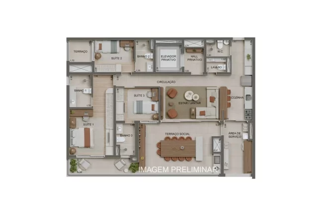 Imagem Apartamento à venda em São Paulo-SP, Vila Zilda (Tatuapé) - 2 quartos, 1 suite, 2 banheiros, 1 vaga - Alameda Tatuapé Condomínio Clube Residence.
