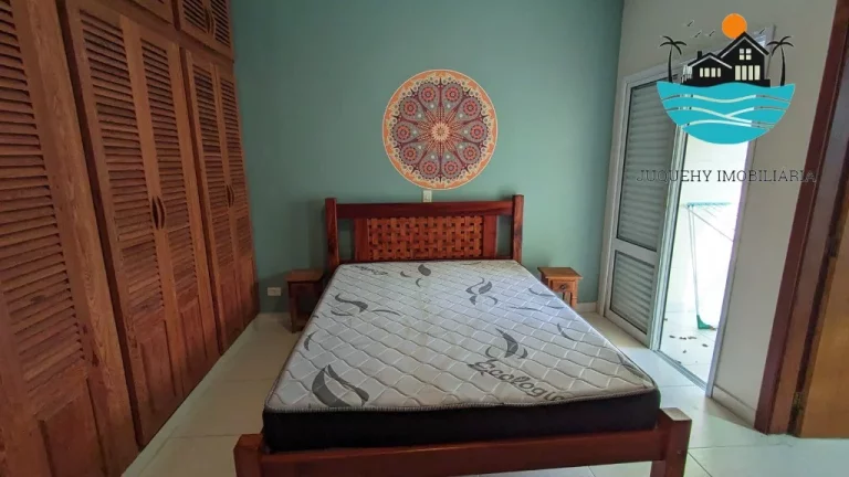 Imagem Aluguel Juquehy Anual - 3 quartos, sendo uma suíte, 01 vaga de auto, mezanino, cond. com piscina, churrasqueiras, 400m da praia | Juquehy Imobiliária