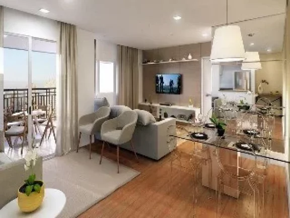 Imagem Apartamento de 2 quartos com suíte em Santo André-SP, no bairro Silveira. 63m², 2 banheiros, garagem. Condomínio Bienvenido. Venda ou locação.