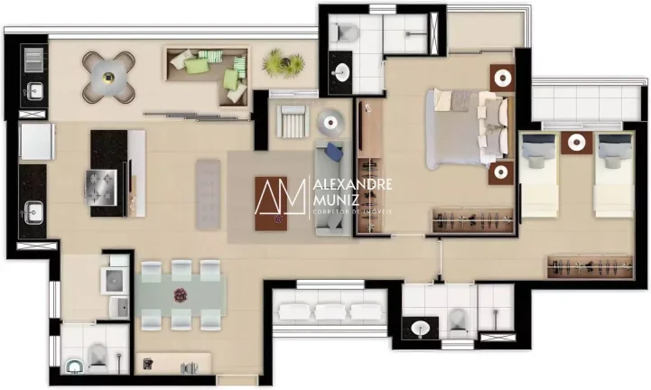 Imagem Tribeca Aldeota, apartamentos à venda, 3 quartos. Fortaleza-CE.