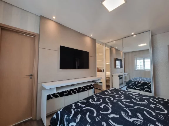 Imagem Apartamento em andar alto com 3 suítes e vista livre a venda no boqueirão em Santos