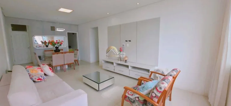 Imagem Graça: 130m², 3 quartos com 1 suíte, andar alto, nascente, vista livre e varanda integrada à sala.