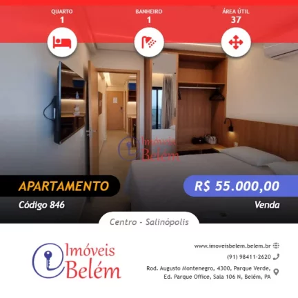 Apartamento (COTA) para VENDA no Resort Salinas Premium