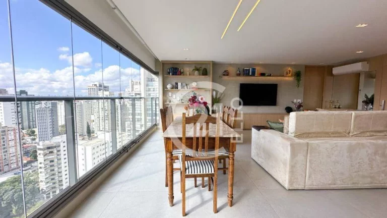 Campo Belo, novo, mobiliado, 143m², 3 suítes