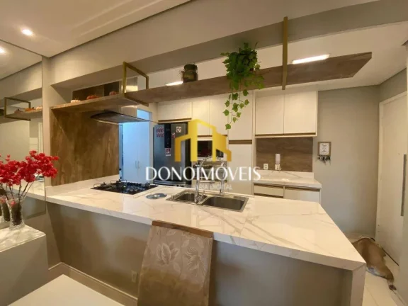 Imagem Apartamento decorado com 104m², 3 dormitórios (2 suítes), 2 vagas, móveis planejados inclusos! E...