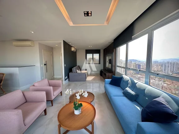 Imagem Apartamento Duplex Alto Padrão vista mar à Venda na quadra da praia no Embaré - Santos/SP