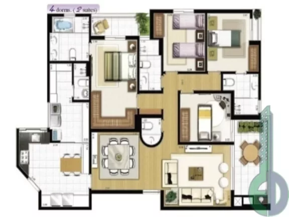 Imagem Apartamento de luxo à venda em São Caetano do Sul-SP: 3 quartos, 3 suítes e 3 vagas no bairro Santa Paula - Edifício Jardins de Monet