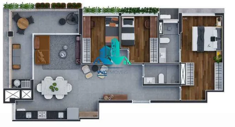 Imagem Seu Novo Lar Está Aqui – Apartamento Espaçoso e Aconchegante