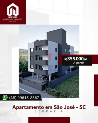Imagem Apartamentos à venda, em São José-SC, no Bairro Serraria, com 2 quartos, sendo 1 suíte