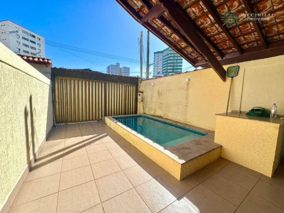 Imagem Casa com 3 dormitórios à venda, 112 m² por R$ 750.000,00 - Guilhermina - Praia Grande/SP