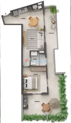 Imagem Apartamento à venda 1 Quarto 1 Vaga 74.2M Tijuca Rio de Janeiro - RJ | Cores da Tijuca