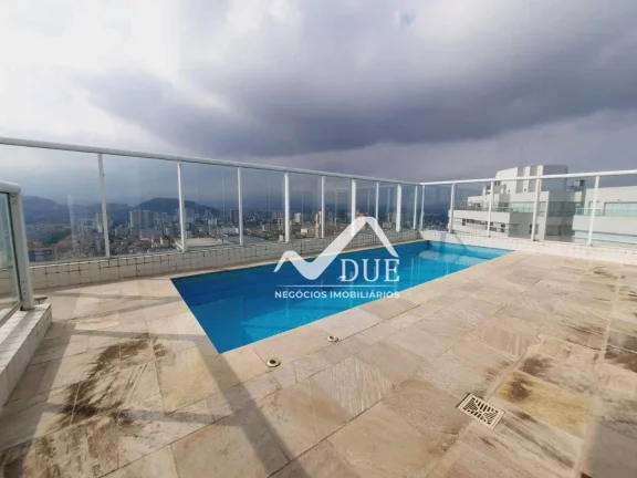 Imagem Cobertura com elevador interno, 3 suítes, 3 vagas, 33o andar à venda, 343 m² por R$ 3.700.000 - Gonzaga - Santos/SP