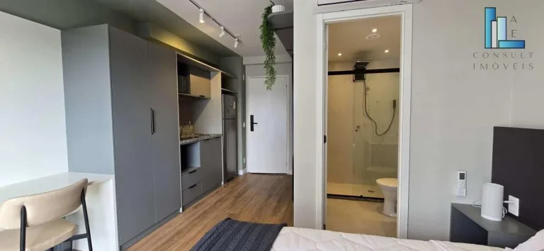 Imagem Studio pronto para morar de 26m2 perto do metrô Alto da Boa Vista - ótimo para morar e investir