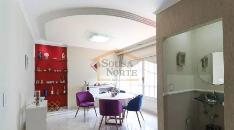 Imagem Sobrado mobiliado com 288 m² de área total. Possui 4 dormitórios, sendo 1 suíte, 3 banheiros. Am...