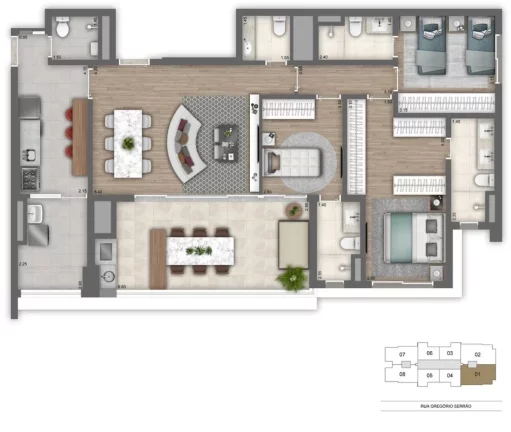 Imagem Luxuoso apartamento de 3 quartos na Vila Mariana, São Paulo-SP! Com 3 suítes, 4 banheiros, 2 vagas de garagem e 131,00 m² de área.