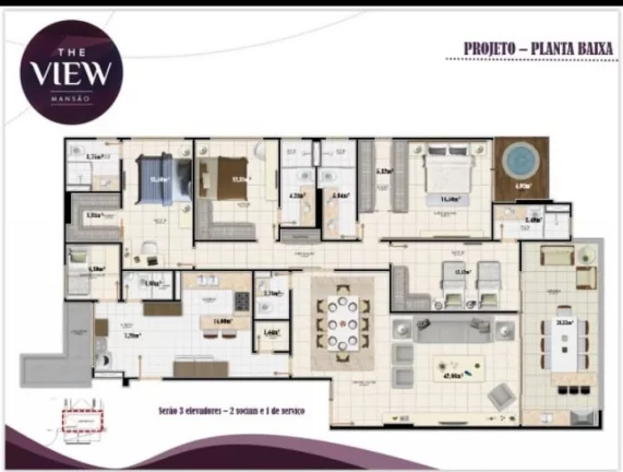 Imagem Mansão The View: Apartamento de Luxo com 4 Suítes e Área de Lazer!