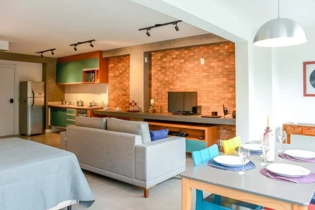 Imagem Apartamento novo. Lindo studio de 52M² - Brooklin. Mobiliado com moderna decoração. Possui vaga de garagem.