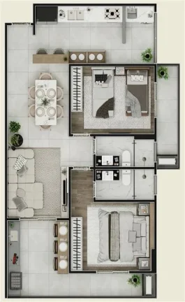 Imagem APARTAMENTO COM 81.17 m² - AVIAÇÃO - PRAIA GRANDE SP