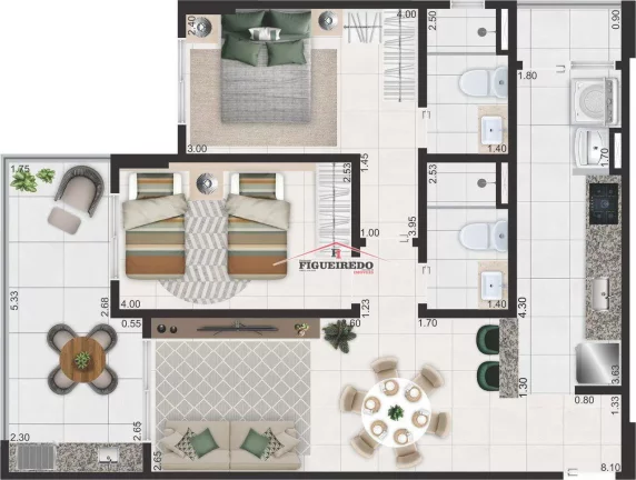 Imagem Apartamento à venda, 81 m² por R$ 550.000,00 - Aviação - Praia Grande/SP
