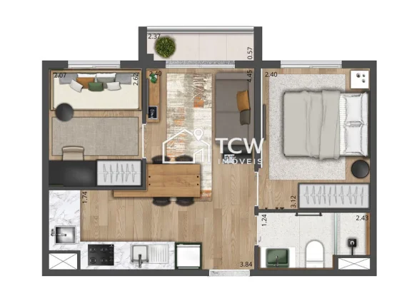 Imagem Apartamento 2 dorm em Moema