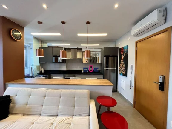 Imagem Apartamento com 1 dormitório para alugar, 46 m² por R$ 5.300/mês - Boqueirão - Santos/SP