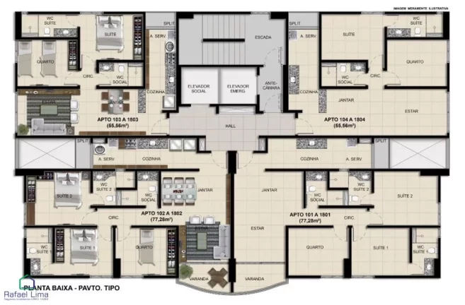 Apartamento 2 e 3 quartos Em Construção Olinda - PE - Casa Caiada