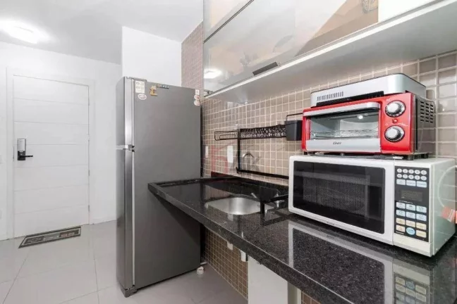 Imagem Studio mobiliado à venda no Brooklin , 31m², 1 vaga. Oportunidade para investidor: já alugado!