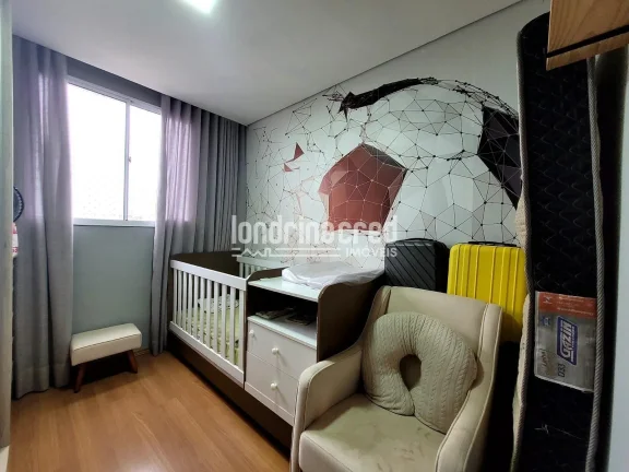 Imagem Apartamento no Spazio Lyon – Zona Norte de Londrina com 2 dormitórios, sala, cozinha, 1 banheiro social, 1 vaga de garagem e 45m² de área útil