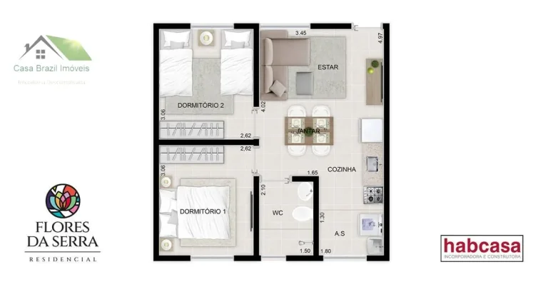 Imagem Apartamento com 2 quartos, 42,00m2, à venda em Mogi das Cruzes, Botujuru