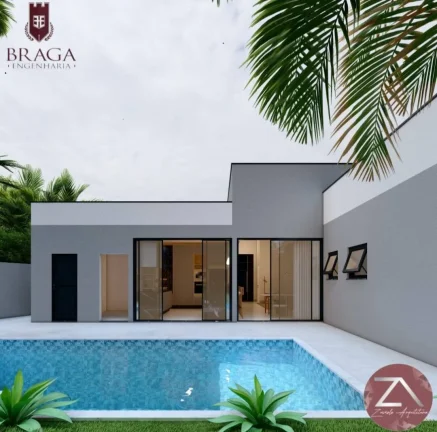 Imagem Casa Térrea Atibaia - 204M², 3 Dorms, 3 Suítes, Closet, 2 Vagas, Lareira.