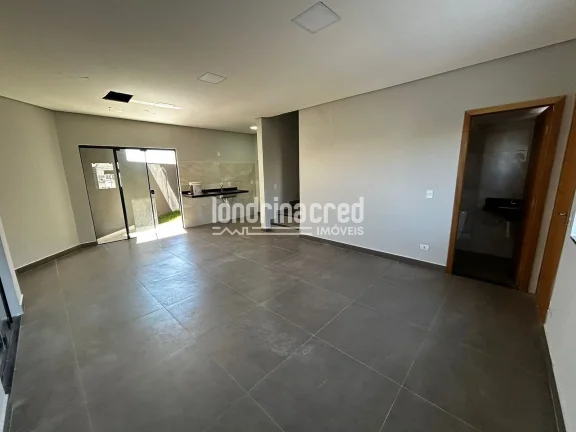 Imagem Sobrado à venda na Zona Oeste de Londrina: 3 suítes, banheiro social, área gourmet, 2 vagas de garagem, 100m² construídos em terreno de 130m²