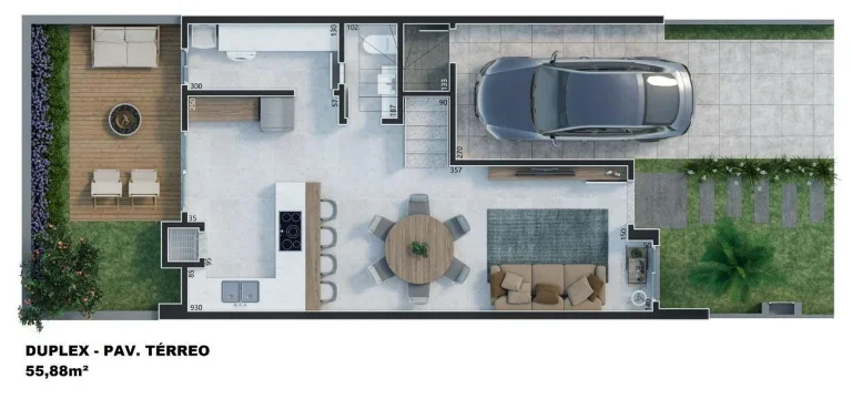 Imagem Casa Duplex para Venda em Curitiba, Abranches, 3 dormitórios, 1 suíte, 3 banheiros, 2 vagas