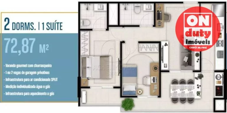 Imagem ESPETACULAR PANORAMA Apartamento com 2 dormitórios à venda, 72 m² a partir R$ 804.842 - - Santos/SP