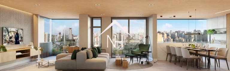Imagem apartamento de 120m c/ 2 suítes, terraço gourmet, 1 vaga, piscinas, bicicletário, lavanderia, pet place, fitness, bar, espaço gourmet, delivery space