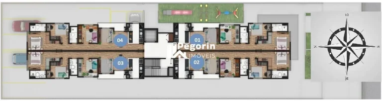 Imagem Apartamento à venda em Pinhais, Centro, com 3 quartos, 77,34m²