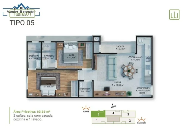 Imagem Apartamento no Residencial Colline Em ITAPEMA S/C.
