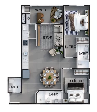 Imagem San Andrés - Apartamento à venda no bairro Bombas - Bombinhas/SC