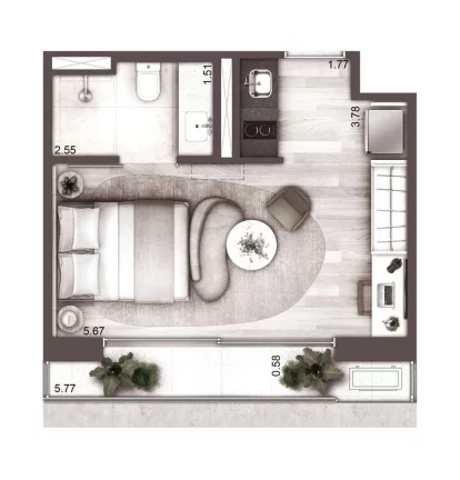 Imagem Apartamento a venda com 2 quartos em Higienópolis São Paulo SP, apartment in São Paulo Brazil, apartamento studio em Higienopolis São Paulo sp