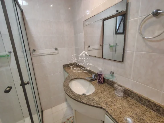 Imagem Apartamento à venda em Guarujá-SP, Morro do Maluf: 3 quartos, 1 suíte, 2 salas, 3 banheiros, 2 vagas de garagem, 126m².
