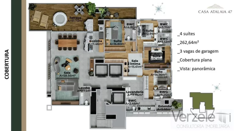 Imagem Apartamento 3 dormitórios para Venda em Itajaí / SC no bairro Fazenda