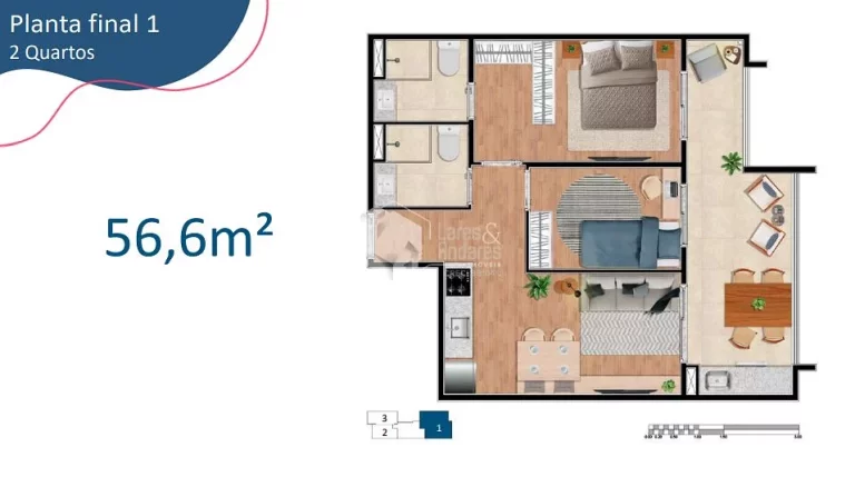 Imagem APTO À VENDA, COM 57M² 2 DORM 1 SUÍTE, COM PONTO PARA AR COND. AQUECIMENTO A GÁS, PONTO DE COOKTOP, TOMADAS USB E PERSIANAS DE ENROLAR - HIGIENÓPOLIS