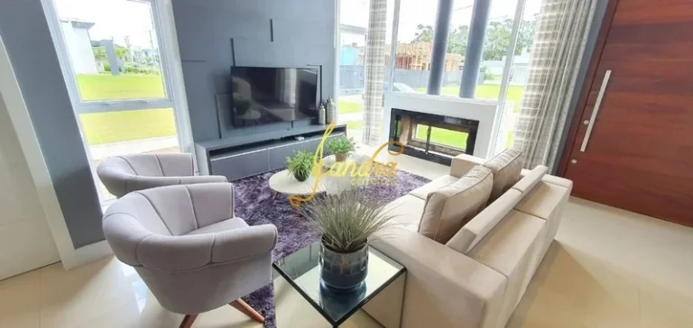 Imagem Casa térrea em condomínio fechado mobiliada e decorada 160m2