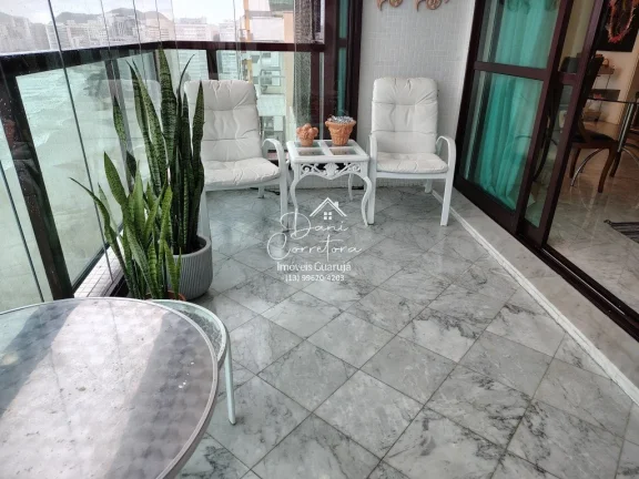 Imagem Apartamento de luxo à venda em Guarujá-SP, no bairro Pitangueiras: 3 quartos, 3 suítes, 2 salas, 5 banheiros, 2 vagas de garagem, 190m².