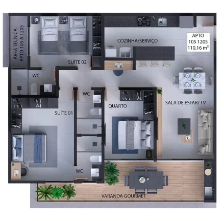 Foto do imóvel: Apartamento com 3 dormitórios à venda, 110 m² por R$ 1.117.845, 30 - Aeroclube - João Pessoa/PB em Não informado