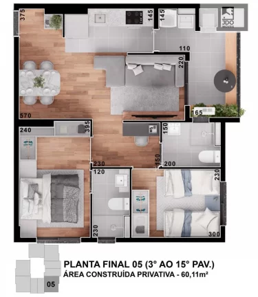 Imagem Apartamento a Venda no bairro Portão - Curitiba, PR