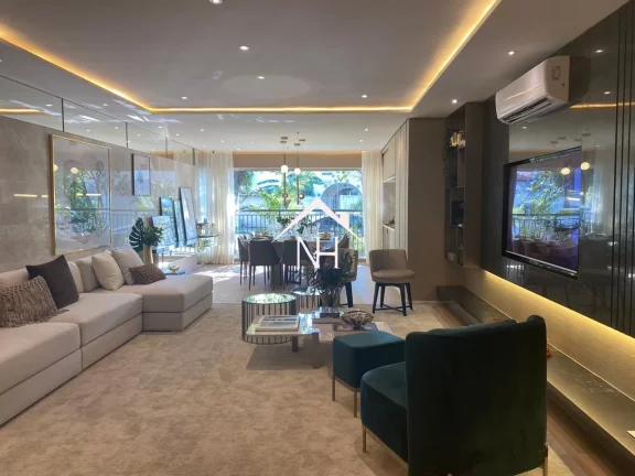 Imagem apartamento 156m com hall privativo, 3 suítes, terraço gourmet,2 vagas,q uadra recreativa, Brinquedoteca, solarium,Espaço Pet,Fitness,piscina,infantil