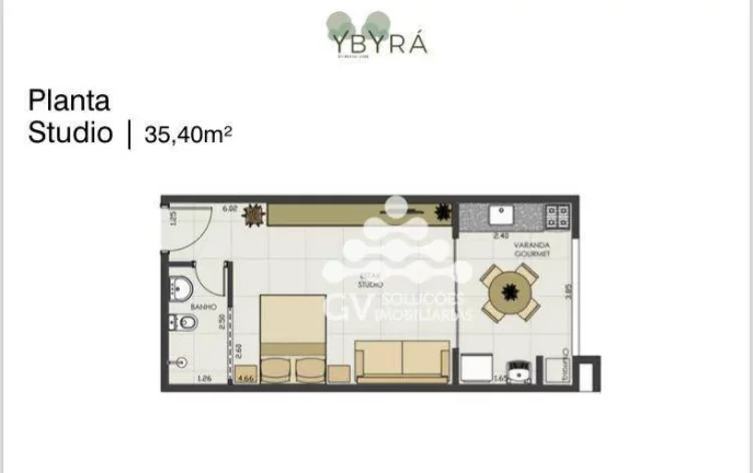 Imagem Studio com 1 dormitório à venda, 35 m² por R$ 281.229,80 - Perequê-Açu - Ubatuba/SP