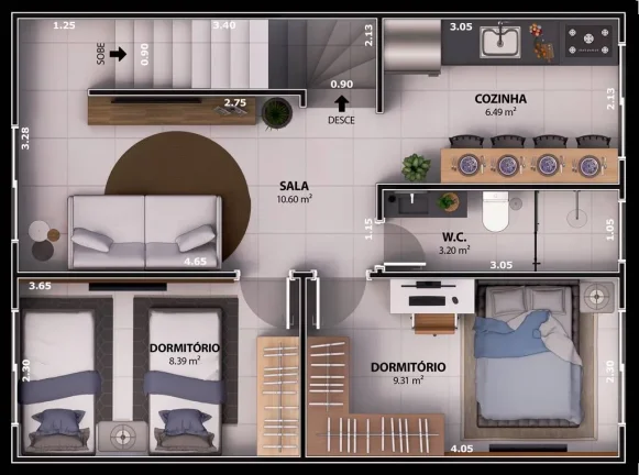 Imagem CASA COM 42 m² - VILA VOTURUÁ - SAO VICENTE SP