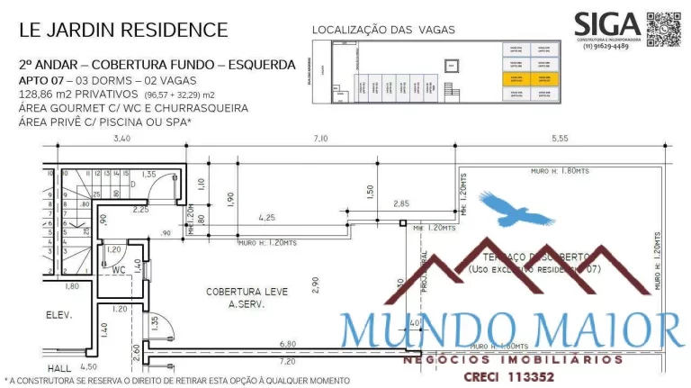 Imagem APTO TIPO E COBERTURA /ELEVADOR -BAIRRO JARDIM -128m2!